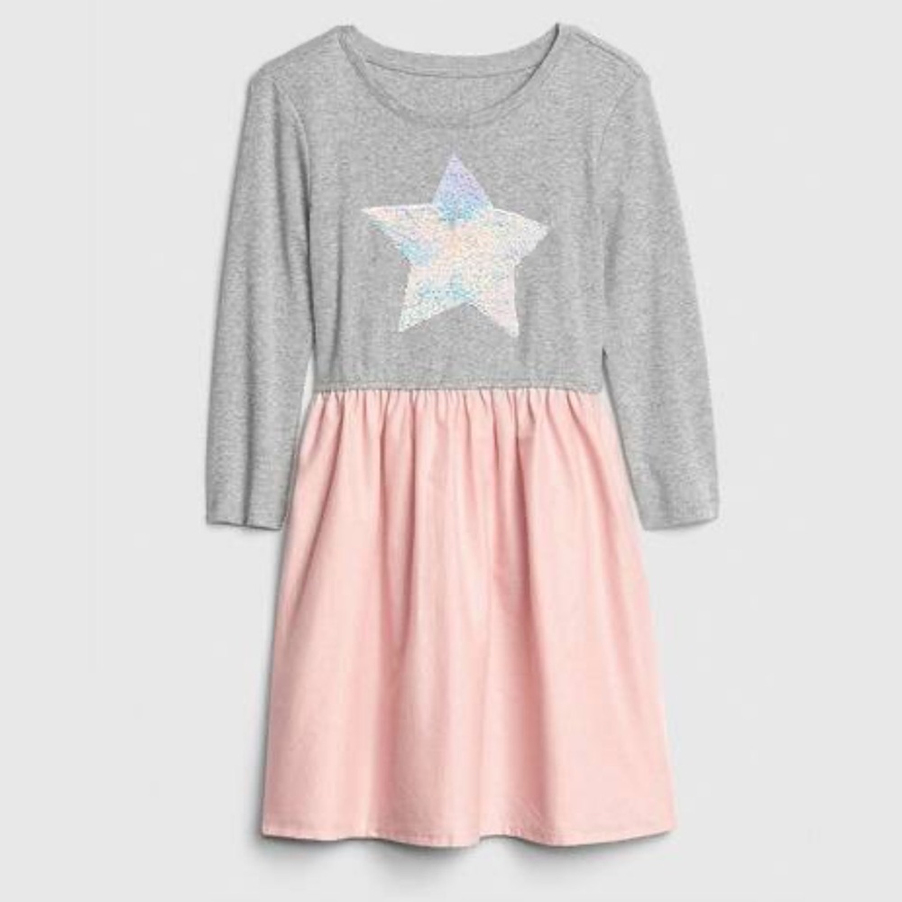 Star sequin quarter sleeve dress